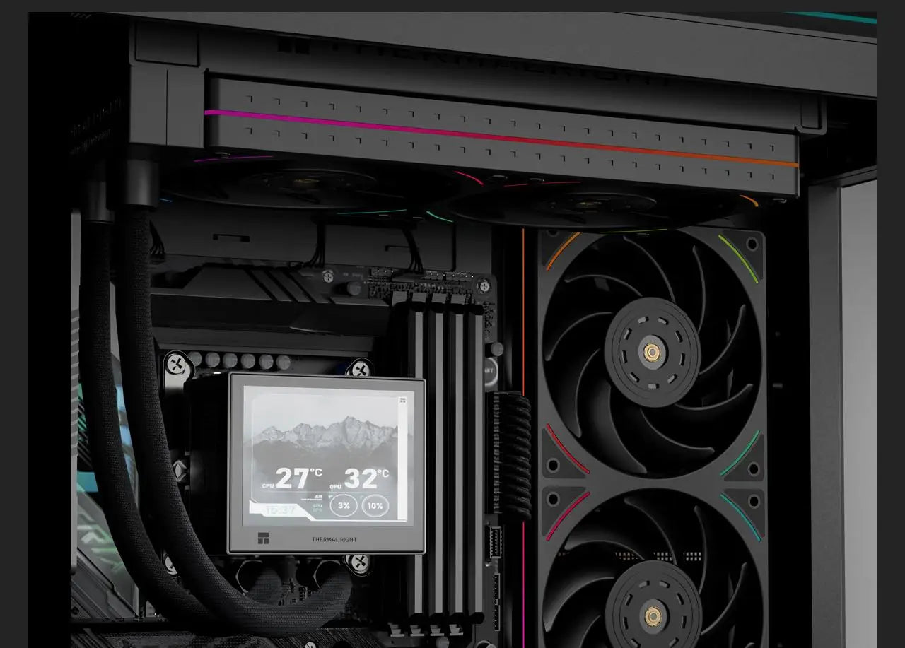 Thermalright TL-UB24 Computer Case Fan, ARGB 240mm Single-Frame Case Fan (2x120mm)/Silent/High CFM/PWM/2150 RPM