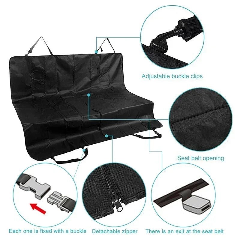 New Dog Car Seat Cover Waterproof Pet Carrier Backseat Cushion Mat for Dogs Folding Cat Hammock Trunk Rear Back Seat