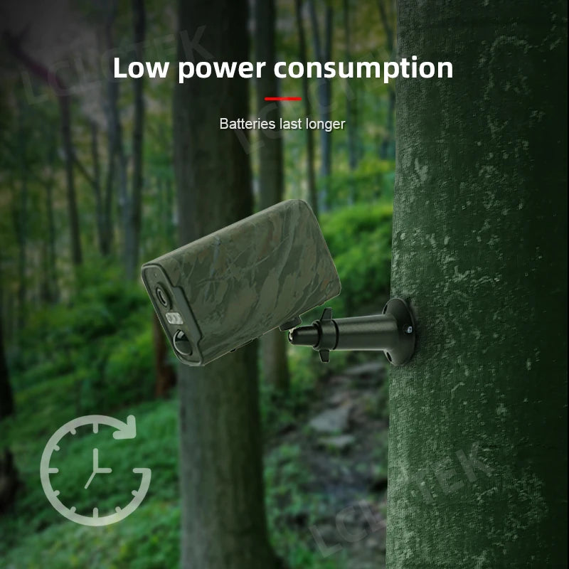 LCLCTEK 4MP 4G SIM Card Mobile App Trail Hunting Battery Powered Camera PIR Detection Outdoor IP66 Wireless Security CCTV Camera