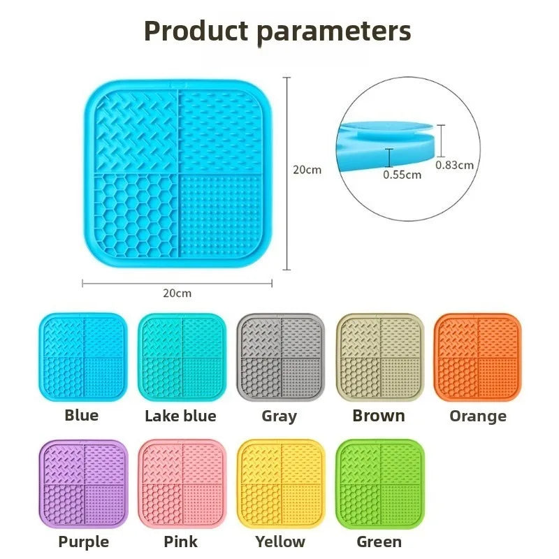 Pet Lick Mat for Dogs Cats, Anti-slip Anxiety Reducer Lick Tray,  Anxiety Relief Feeding Pad for Bath Grooming Distraction