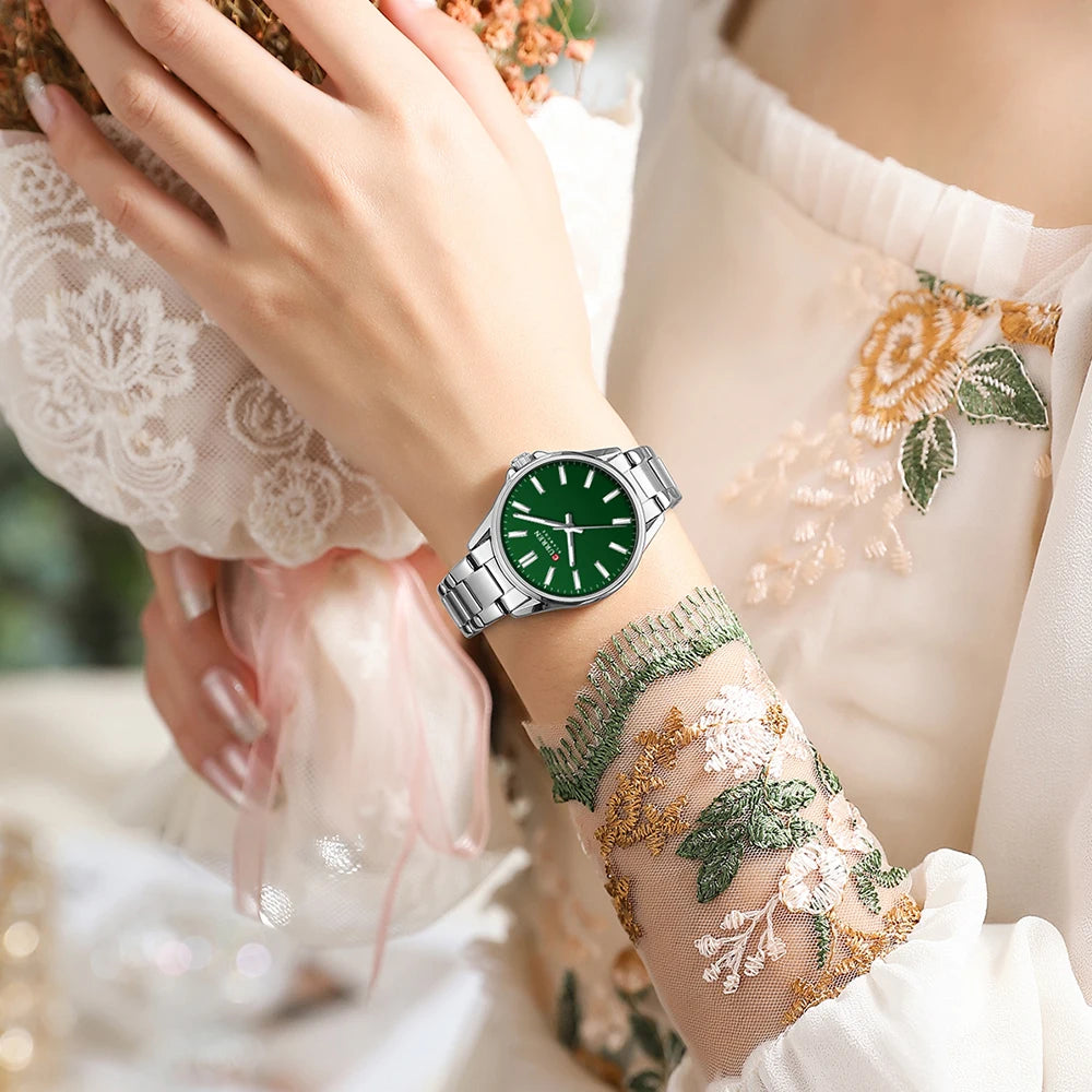 CURREN Exquisite Minimalist Women Watch Luxury Fashion Stain Steel Ladies Waterproof Quartz Wristwatch Rose Gold Female Clock