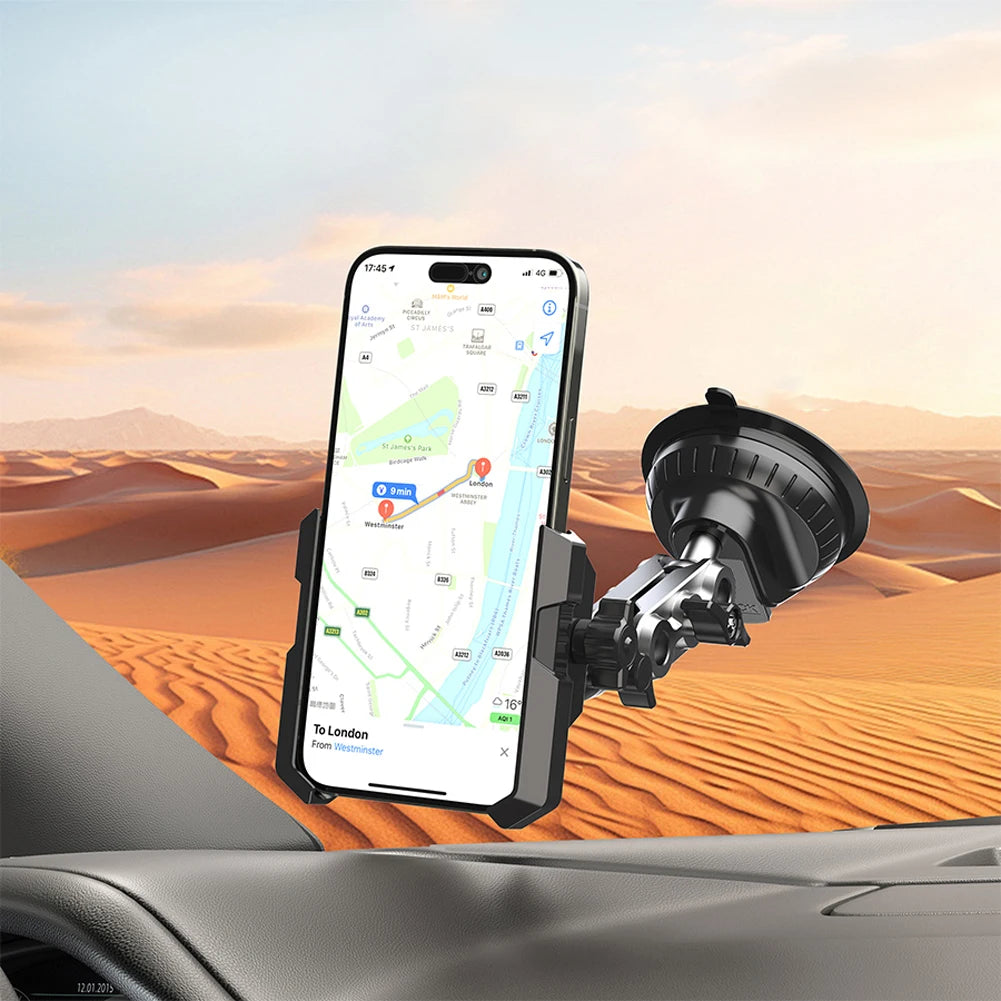 Car Phone Holder Strong Suction Cell Phone Mount 360° Rotation Cell Phone Holder Adjustable for Car Window Windshield