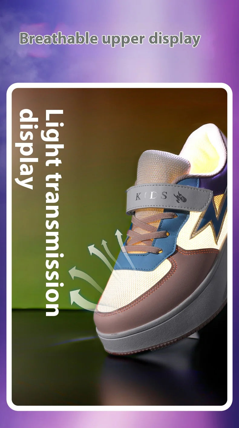 Children's walking shoes Girls 2025 new breathable roller skates boys primary school four wheel roller shoes can walk and slide