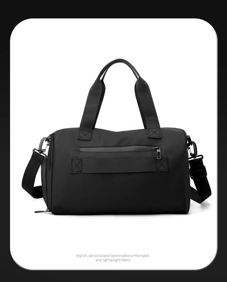 Unisex Large Capacity Handbag Crossbody Shoulder Bag Water-resistant, Gym Bag, Travel Bag for Men, Also Fits on Luggage Trolley