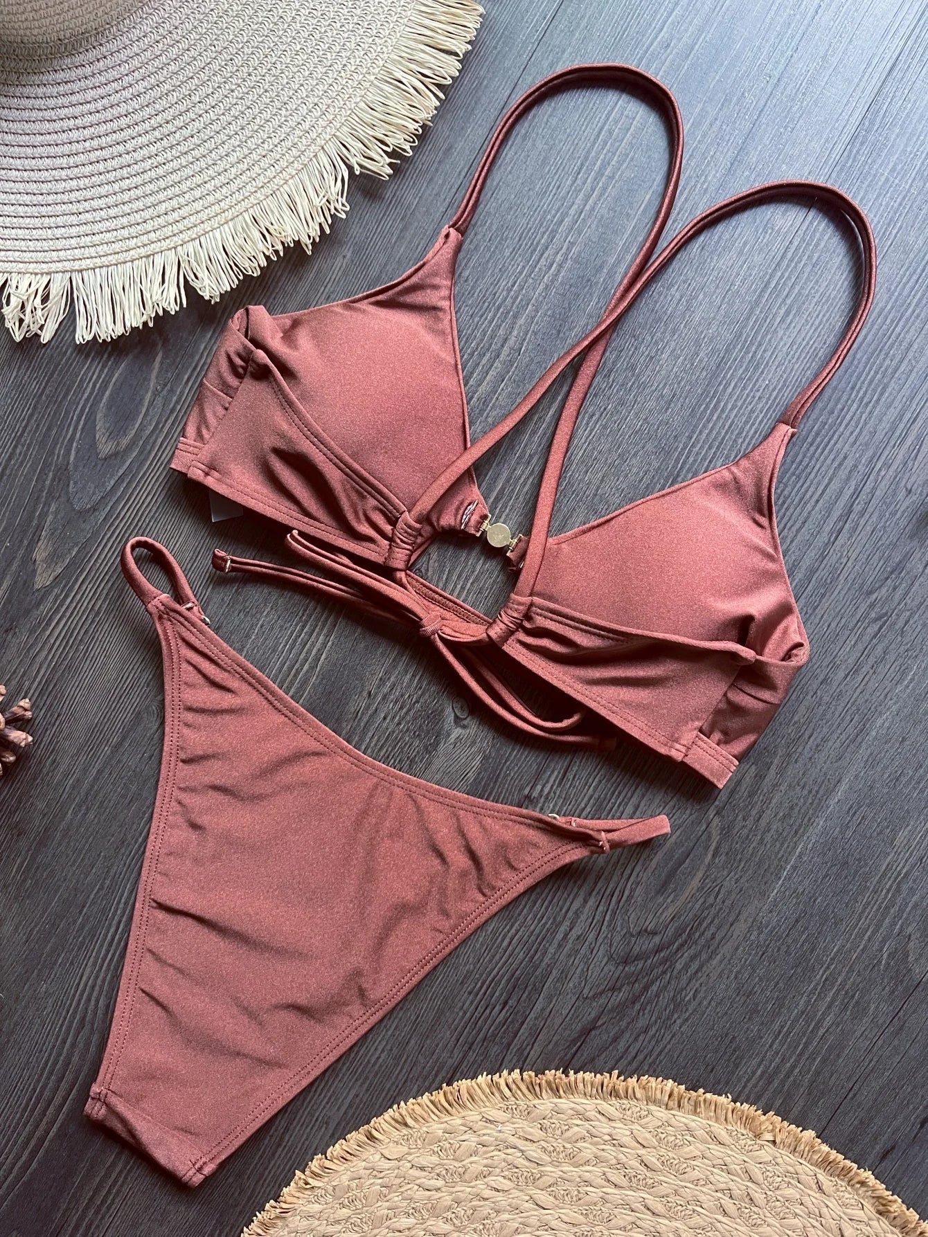 2026 Miyouj Push Up Bikinis New Two Piece Suit Bathsuit Sexy Bikini Sets Hollow Out Swimsuit String Bathwear Low Waist Swimwear