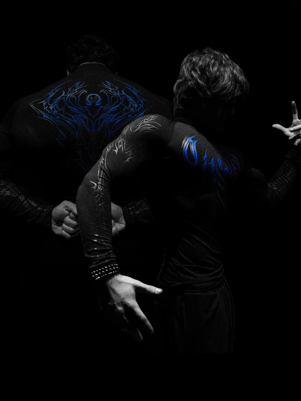 Men's High-neck Printed Tight-fitting Clothes For Fitness Training Quick-drying Clothes Elastic And Breathable For Exercise