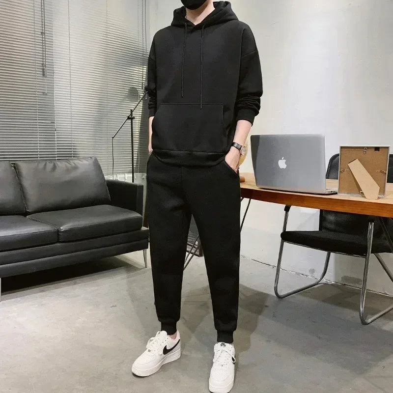 Men's clothing, sporty casual set, for spring and autumn 2025, new style, long-sleeved top and pants, two-piece set, matching