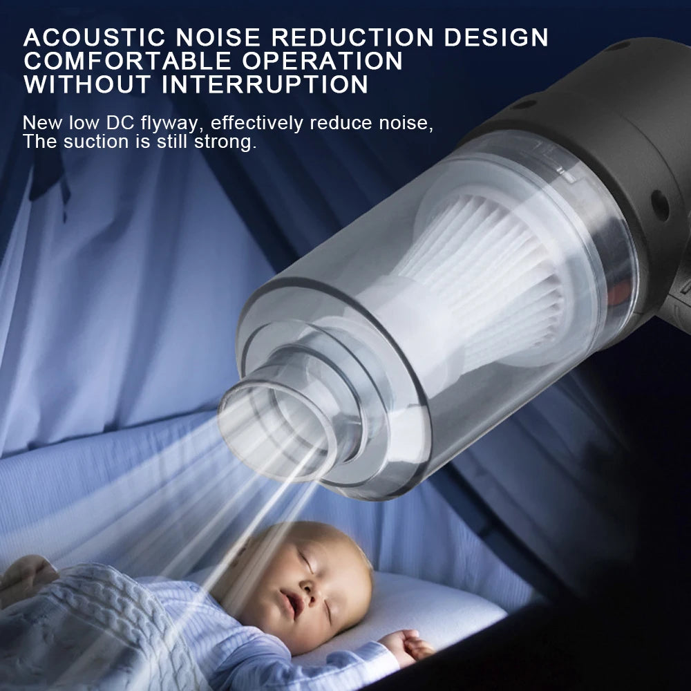 Wireless Car Vacuum Cleaner 120W Cordless Dust Handheld Auto Portabale Vacuum High-power Vacuum Cleaner For Home Office Car