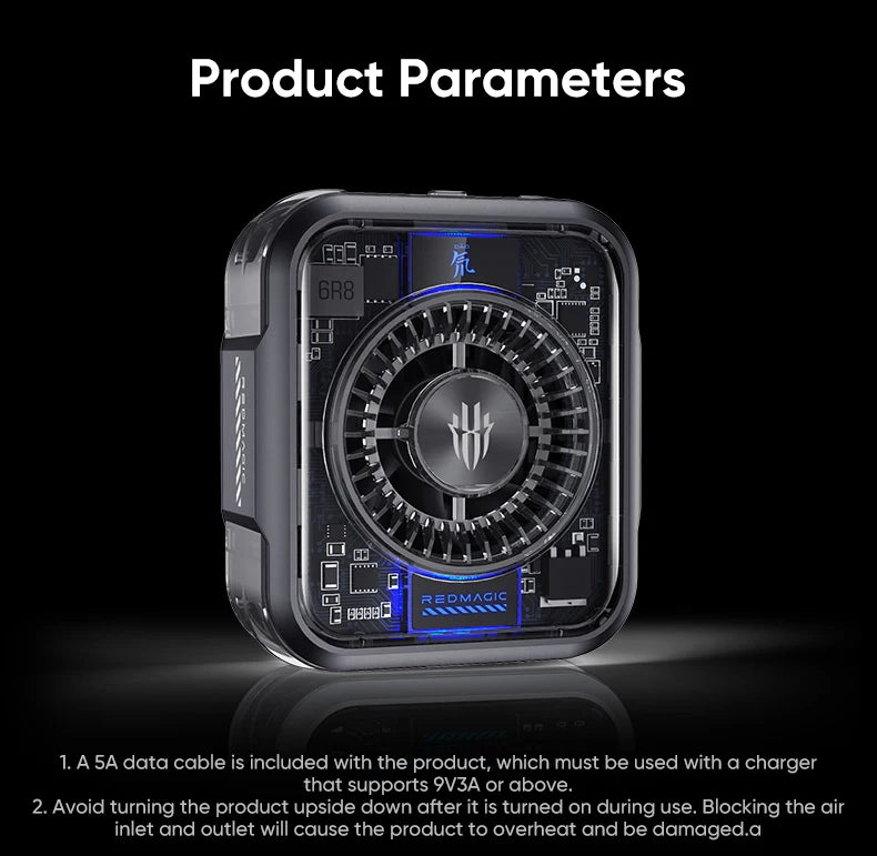 REDMAGIC Cooler 5 Mobile Game Radiator 3D VC Liquid Cooling 36W High Power Cooling For iPhone 16 RedMagic 10 Pro xiaomi 15
