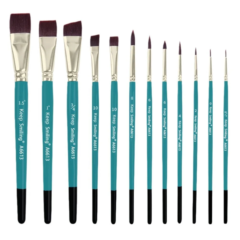 High Quality Face Body Paint Brushes Sky Blue Artist Watercolor Painting Makeup Brush Set For Kids