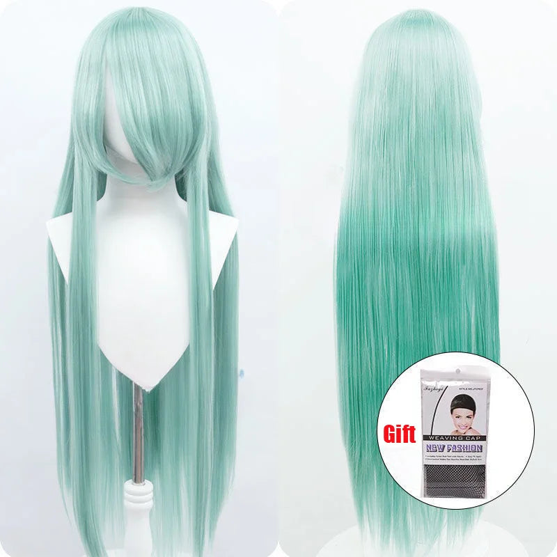 Snoya 100cm synthetic long straight cosplay wig with bangs Heat Resistant hair Anime pink blonde red purple women wig