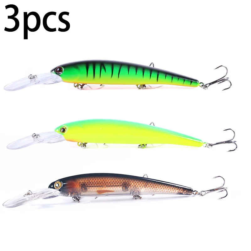 1pcs 16cm 20g Deep Diving Large Minnow Wobbler Lure Artificial Hard Bait Crankbait Bass Pike Perch Walleye Fishing Tackle