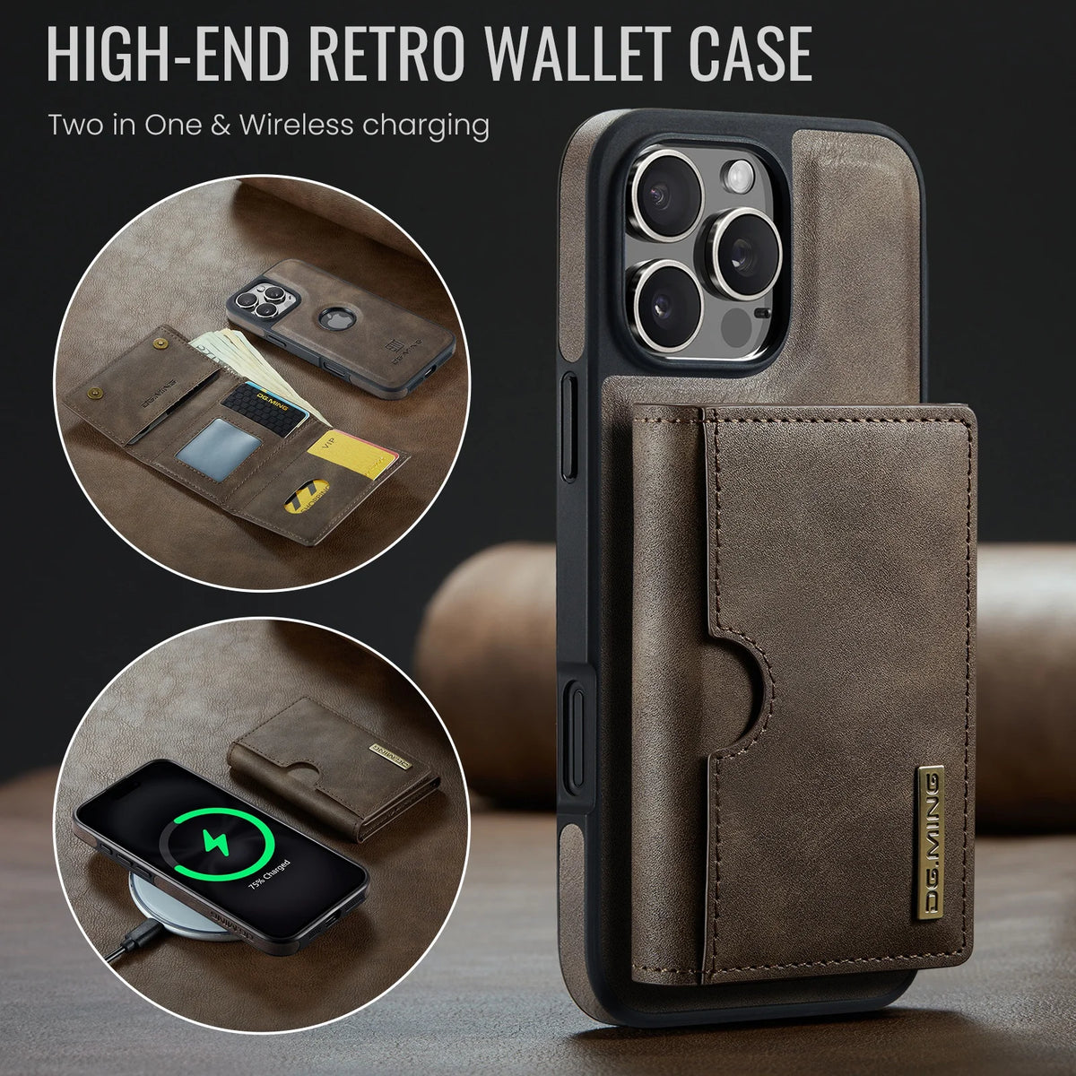 Magnetic Leather Wallet Card Phone Case For iPhone 17E 17 Air 16E 16 Pro Max 15 Plus 14 13 12 11 Flip Wireless Charging Cover