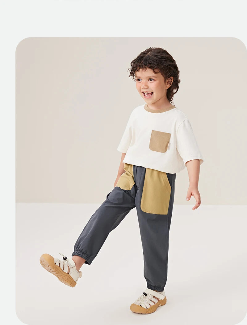 Mini Bala Long Pants Kids Casual Pants 2024 Summer Quick-Dry Cool-Feeling Long Pants