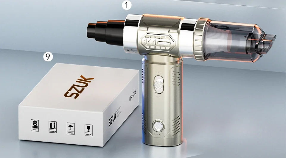 SZUK Mini Air Blower Brushless Motor Turbo Jet Fan Handheld Portable Duct Fan Turbofan Powerful Air Blower Car Vacuum Cleaner
