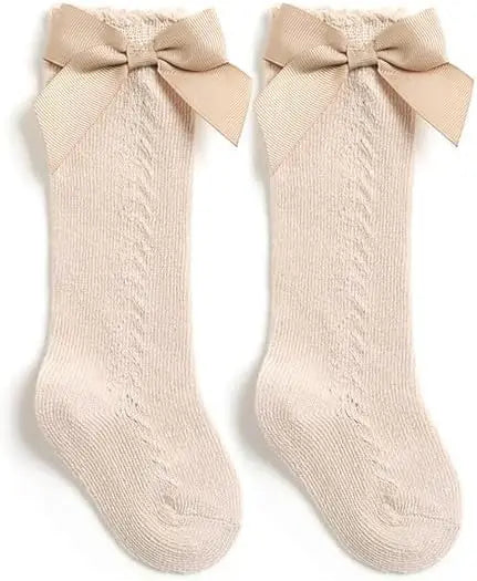 Sweet Baby Girl Knee-High Socks Toddlers Bow Stockings Newborn Infant Non-Slip Sock