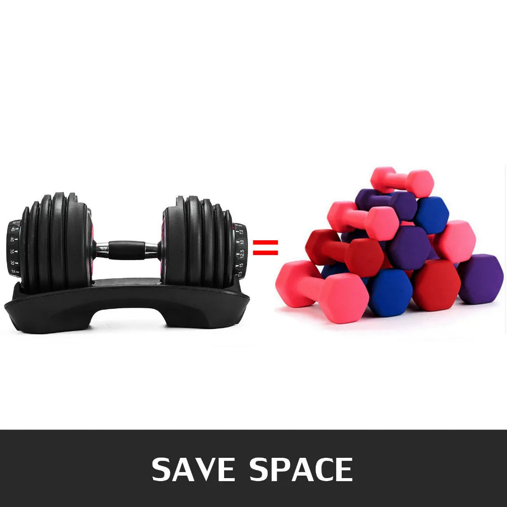 VEVOR Adjustable Dumbbell 24/40KG 52.5/90LBS Fitness Equipment Training Arm Muscles Dumbbell SET Adjustable Home Trainning