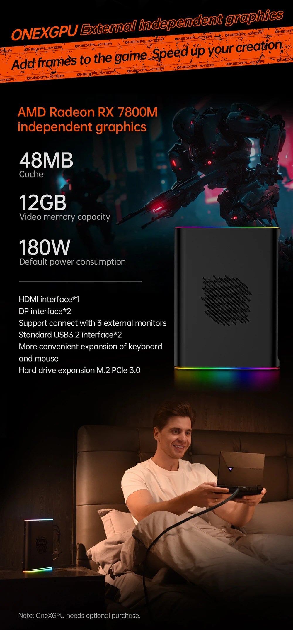 OneXPlayer G1 Gaming Laptop AMD Ryzen AI 9 HX 370 &amp; Intel Core Ultra 7 255H Portable 8.8 Inch 144Hz Dual-Mode Keyboard Computer