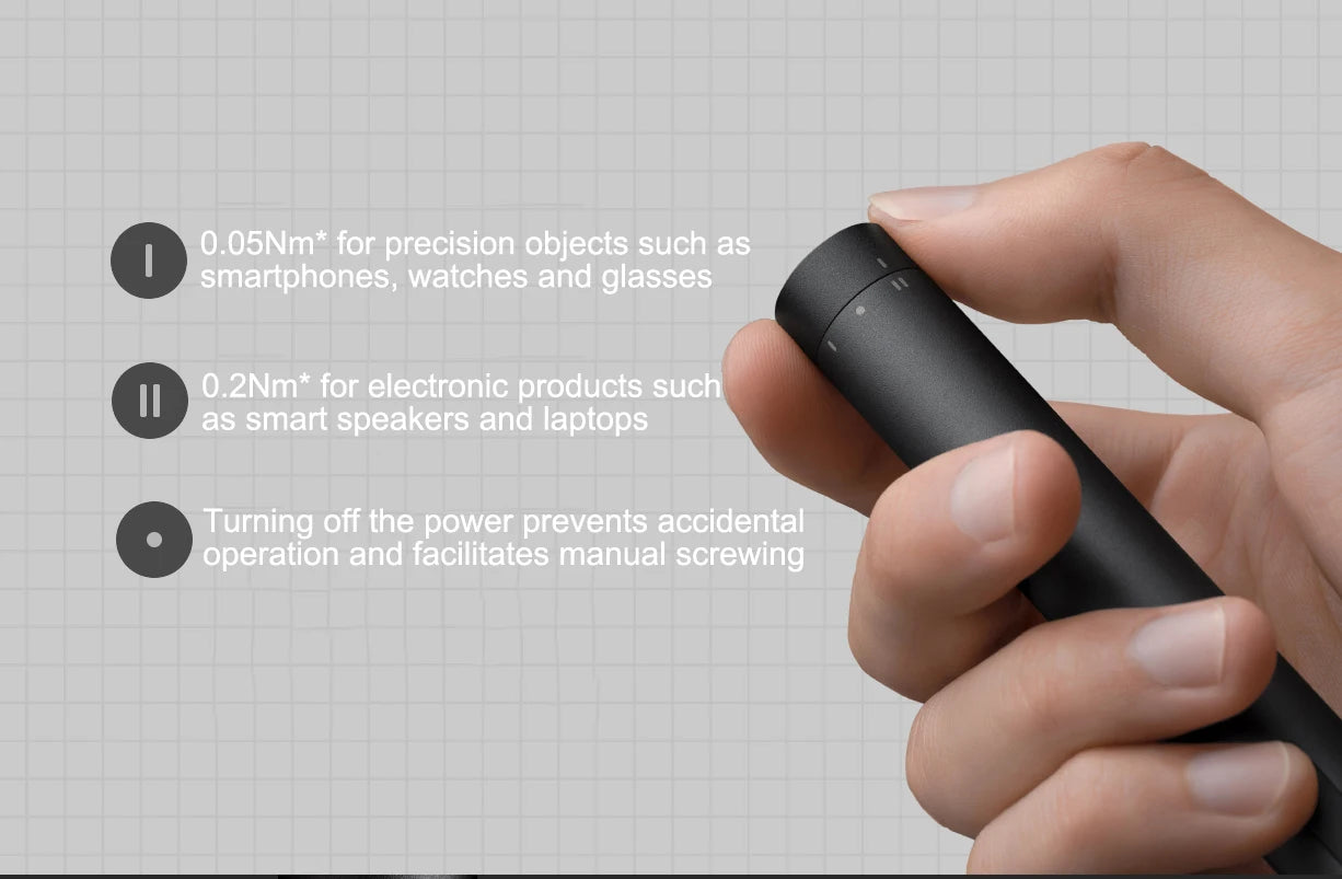 XIAOMI MIJIA Electric Precision Screwdriver With 24 S2 Steel Bits,2 Torque Setting,400+ Screws Per Charge,For Smart Home Repair