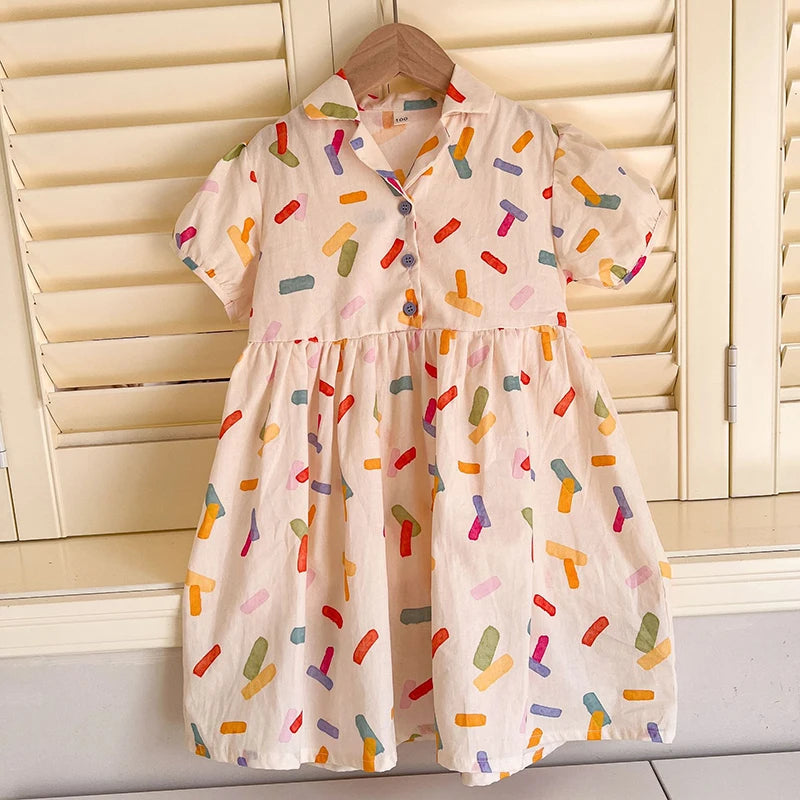 2025 New Vacation Style Cotton Kids' Summer Clothing Set Girls Sundress for 80 - 150cm Boys and Girls Sibling Outfits