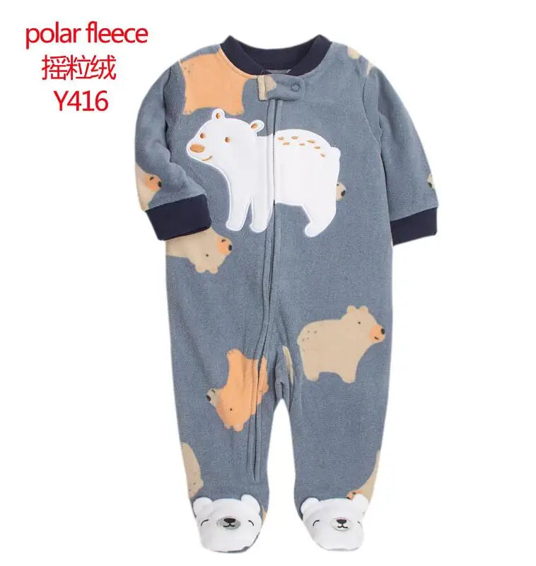 Newborn Baby Clothing Winter Boys Jumpsuit Fleece Overalls Infants Baby Clothes Warm New Born Home Dress Toddler Girls Costume