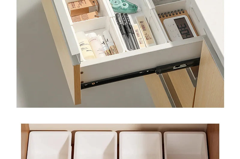 Extendable Drawer Organizer with Adjustable Dividers for Underwear Makeup Socks Office Supplies Kitchen Cabinet Home Storage Box