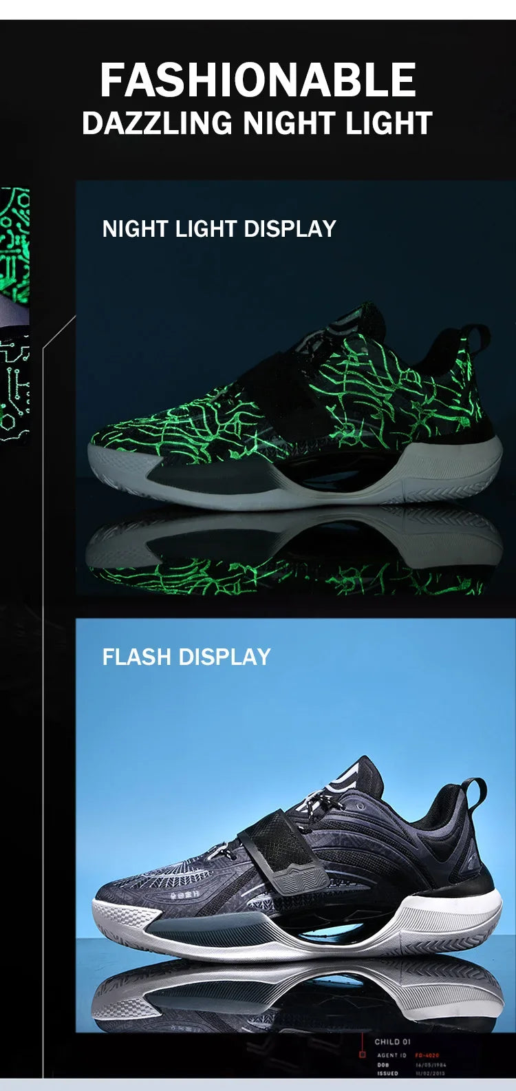 Basketball Sports Shoes with Lightweight and Breathable Air Cushion Strong Men's Jumping Ability Men's Casual Sports Shoes