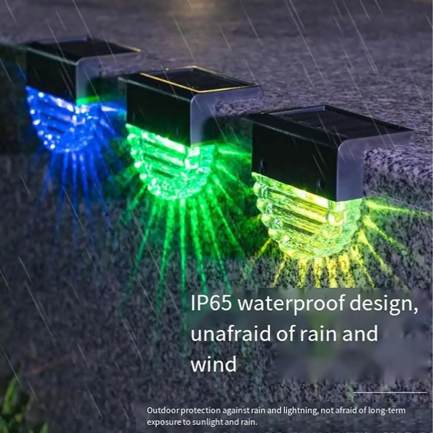 Solar Pool Lights Step Lights Outdoor Poolside Solar Light with Timer Offfor for Outside Stair Fence Step Pool Backyard Decor