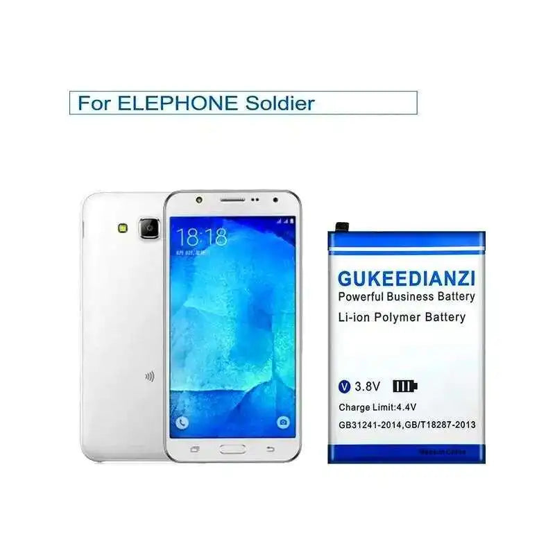 Safe Mobile Phone Battery For Elephone Soldier Phone 4GB 128GB IP68 Waterproof 5.5" 2K Screen 5600mah