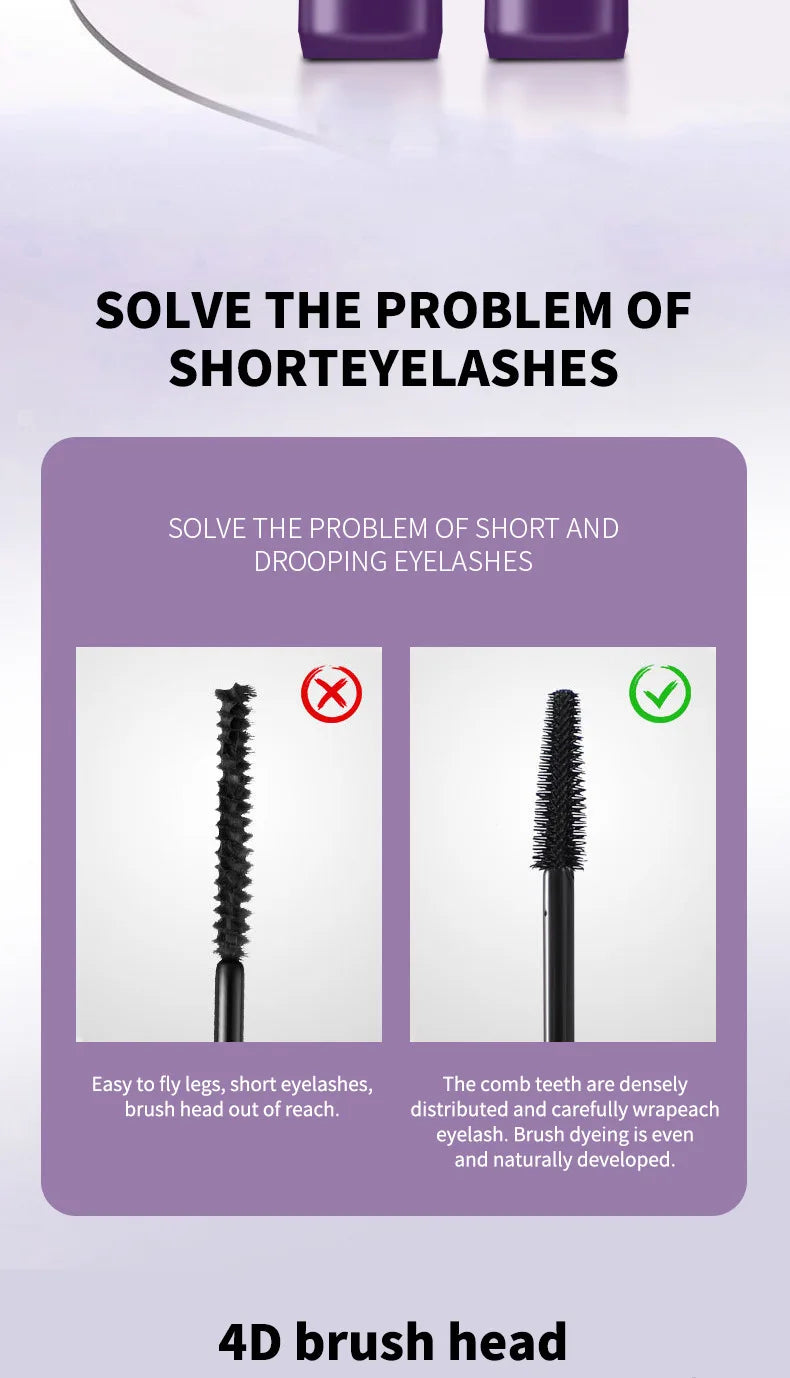 Eyelashes Lengthening Mascara Waterproof Long Lasting Silky Lash Black Eyelashes Extension Make Up Beauty Eye Korean Cosmetic