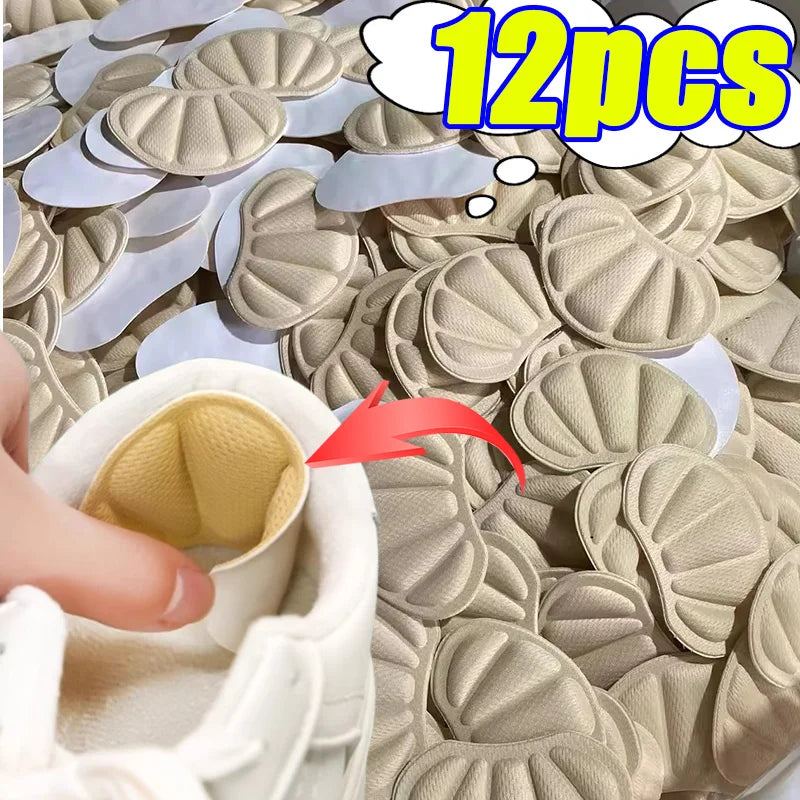 12pcs Foot Care Self-Adhesive Heel Protector Sticker Insoles for Sport Running Shoes Pad Adjustable Heel Liner Pain Relief pads