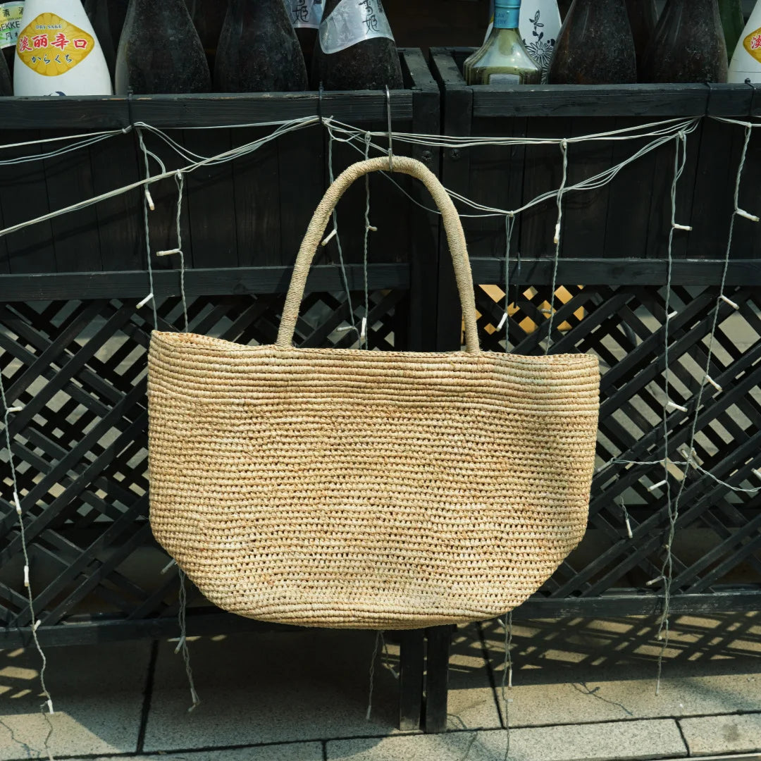 2026 Large Handwoven Rattan Tote Bag for Women Natural Straw Beach Bag Purse Luxury Shoulder Bags Handbag Summer