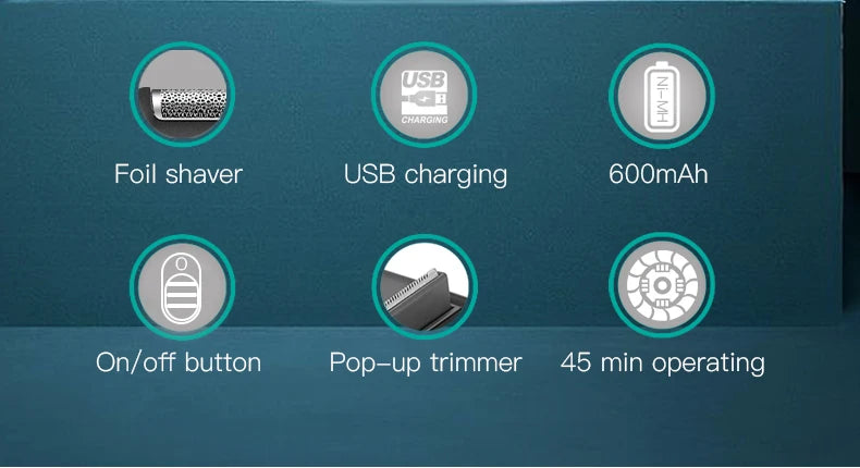 VGR Razor Professional Electric Shaver Mini Beard Trimmer Shaving Machine Shaving Machine Razor Electric Razor for Men V-390