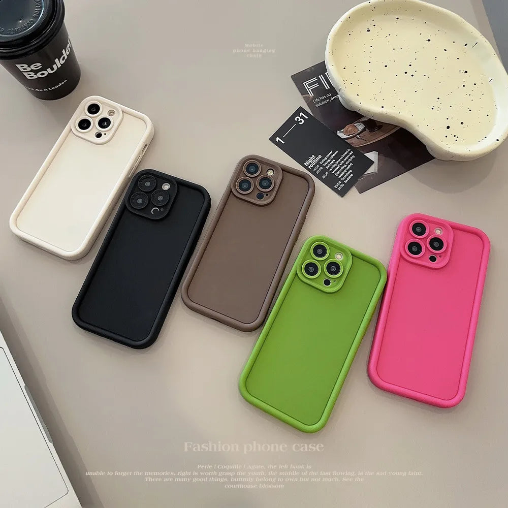 Beige Brown Black Stylish Phone Case for iPhone 15 14 13 12 11 Pro Max Plus 7 8 SE X XR XS Max, Slim Protective Shockproof Cover