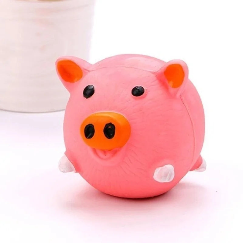 Animals Design Durable Dog Chew Toys Pigs, cows, chickens, Tough Squeaky Dog Grinding Teeth Toys,Pet latex to clean teeth toys