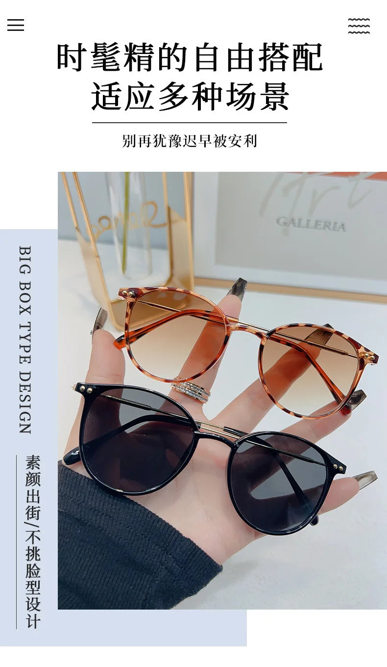 New Round Vintage Sunglasses Women Retro Luxury Designer Sun Glasses For Women's Sunglass Oculos De Sol Shades UV