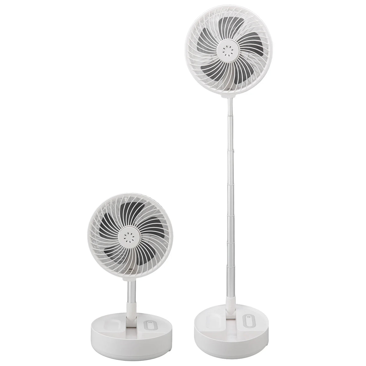 Folding Telescopic Fan 4 Speed USB Charging Remote Control Portable Desktop Floor Fan with Light for Home Travel