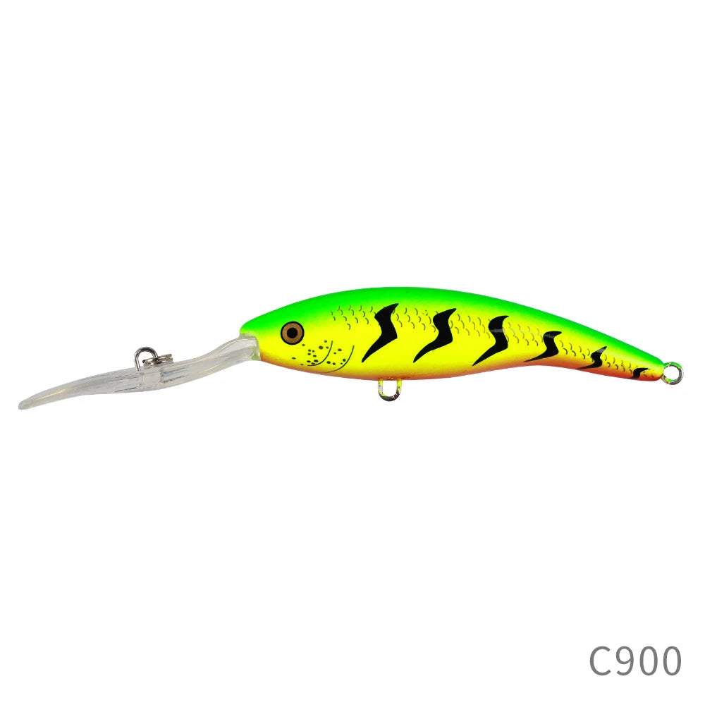FM33 Deep Tail Dancer Hard Bait 75mm 10g  90mm 14.3g 105mm 23g Deep Diving Minnow Lure Wobbler Bass Pike