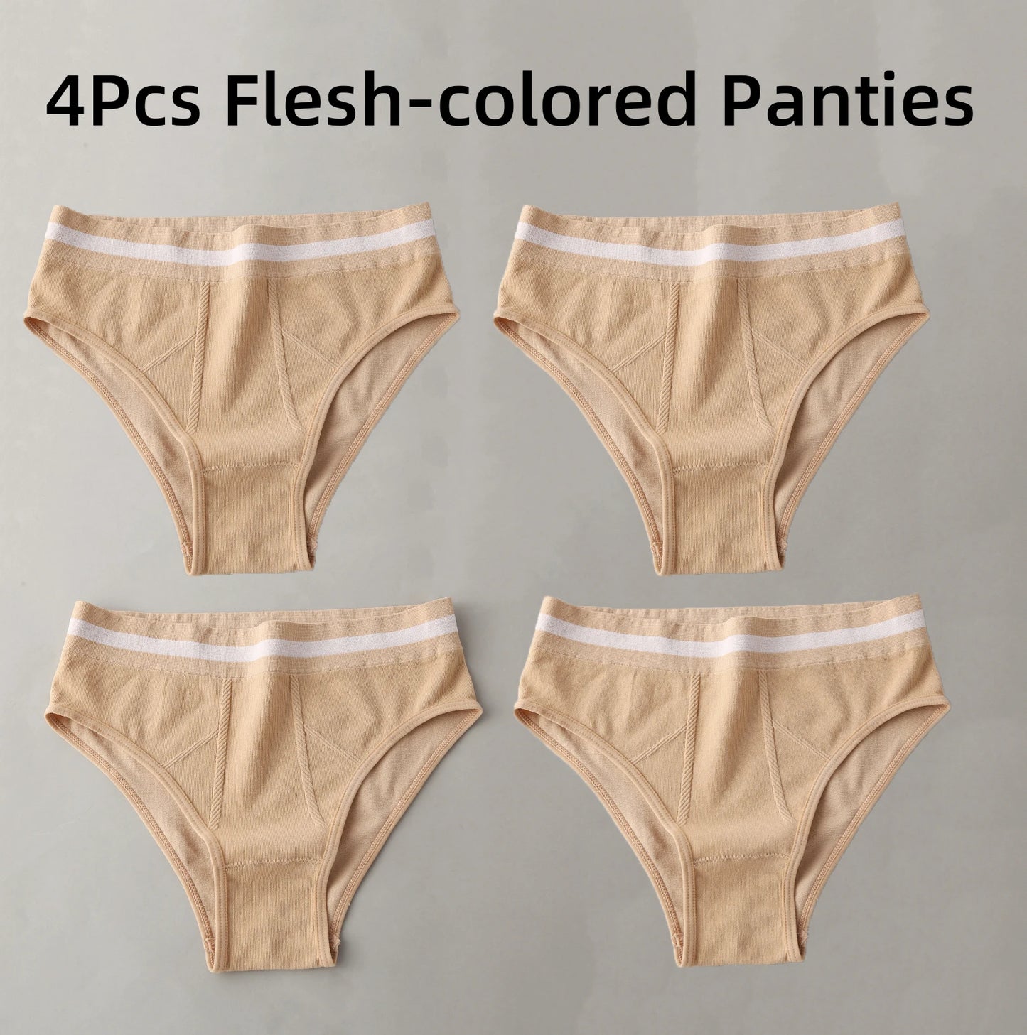 S-3XL 3-5Pcs Women Sport Briefs High Waist Panties Comfort Solid Color Underwear Sexy Underpants Intimate Lingerie Soft Briefs