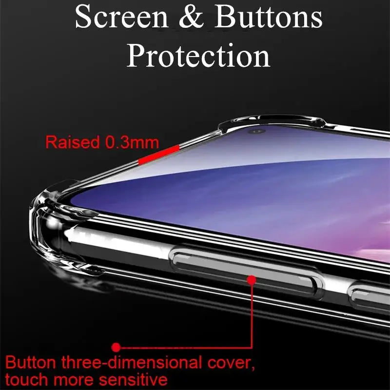 Shockproof Clear Cover For Xiaomi Poco C85 C75 C65 C71 C40 POCO F7 Ultra F6 F5 F2 Pro F4 F3 GT Transparent Silicone Case Fundas