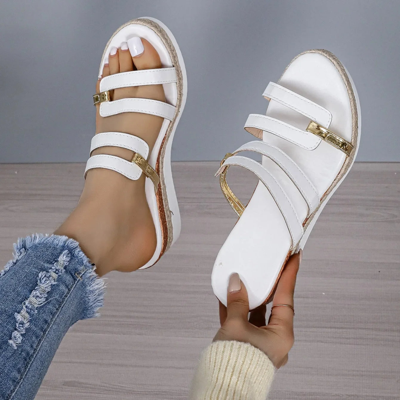 Women Wedge Slippers 2024 New Summer Platform Sandals Outdoor Beach Casual Shoes for Women Durable Luxury Slides Women