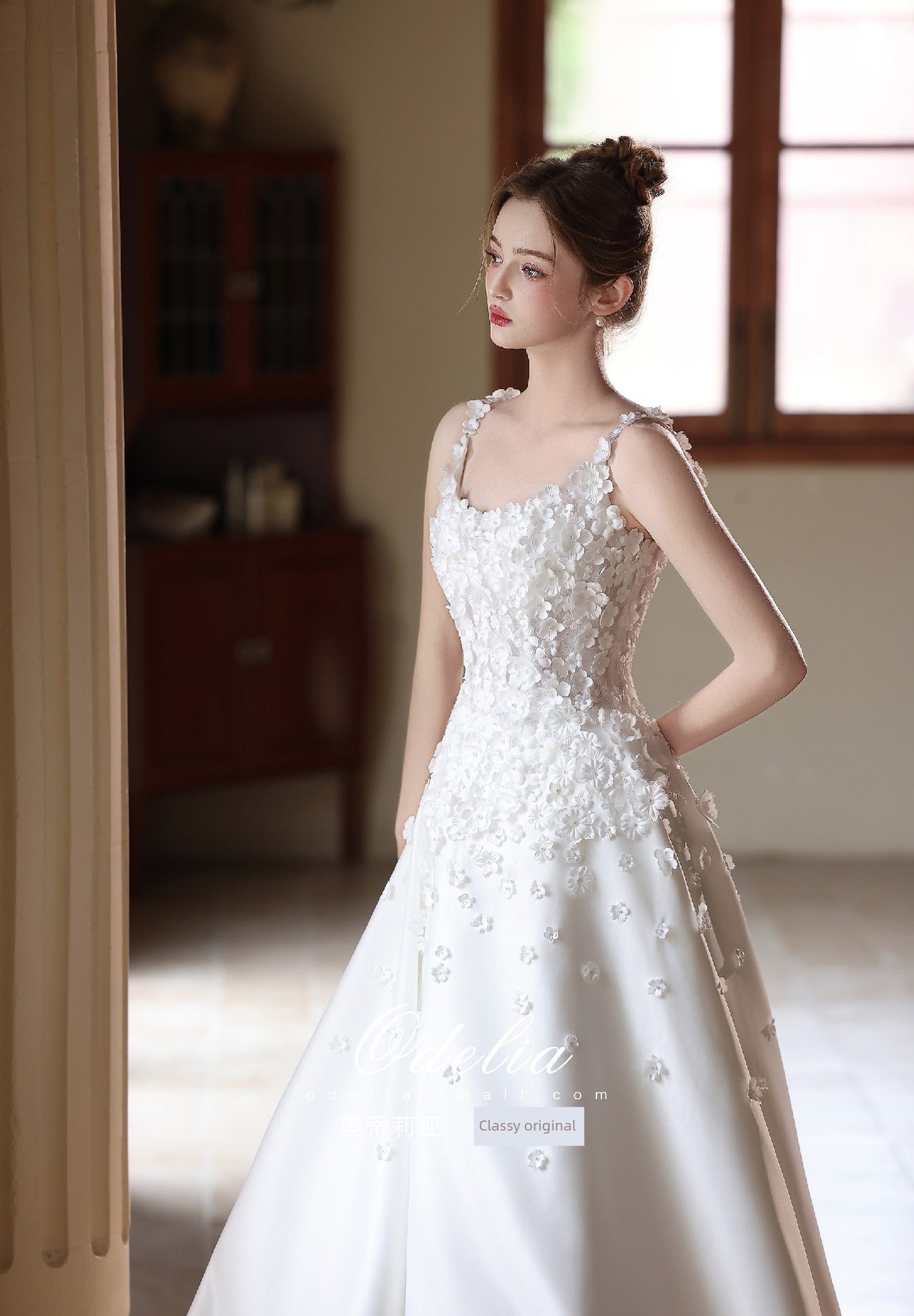 odelia "Mysterious Garden" 2025 New arrival Light Weddings Bride Gauze French Satin Minimalist Light