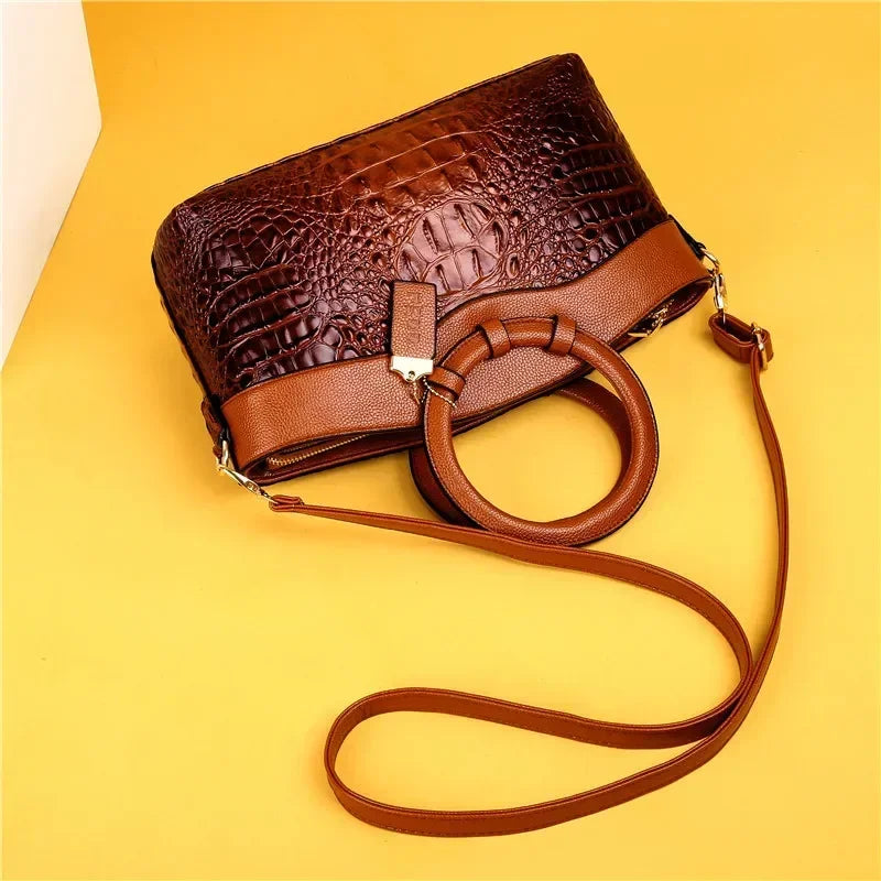 Luxury Handbags Women Bag Designer Crocodile Woman Leather Handbag Ladies Green Party Tote Shoulder Bags ショルダーウォレット Designer Bag