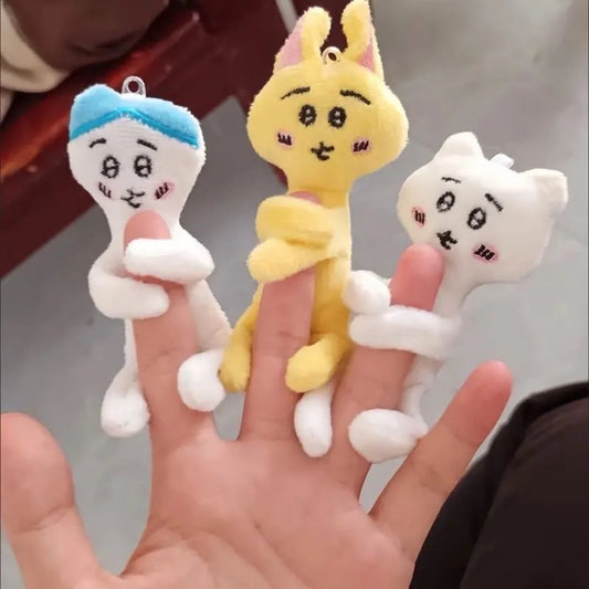 12cm Chiikawas Funny Doll Full Body Movable Swing Design Anime Cute Cartoon Plush Key Accessory Bag Decoration Toy Holiday Gift