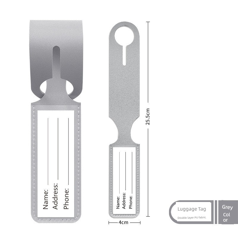 All-in-One Thickened Pu Luggage Tag Bags Anti-Lost Consignment Listing Signboard Travel Tag Printed Custom Logo