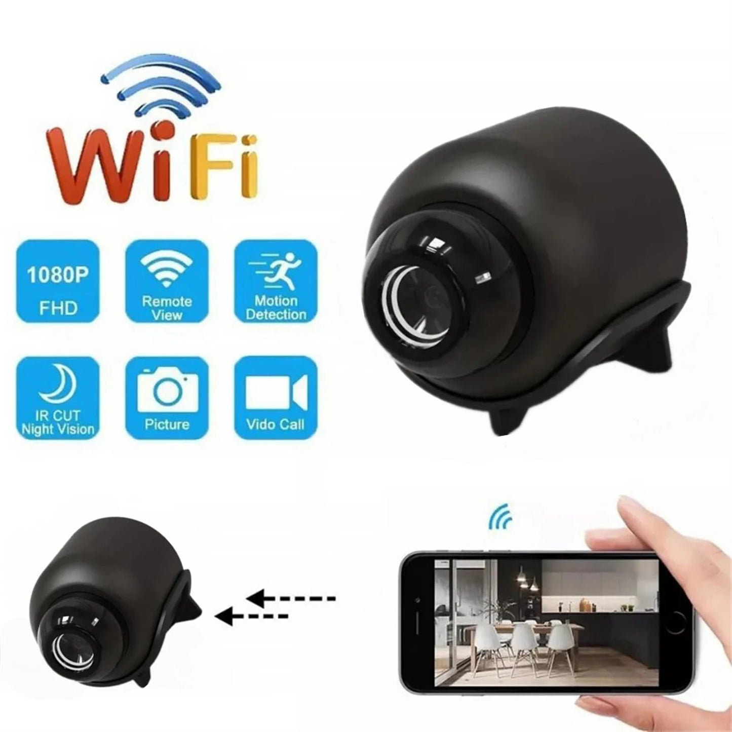 NEW X5 Mini Camera HD1080P Compact Wireless WIFI Camera with Recording Function Suitable for Outdoor Camping at Home Mini Camera