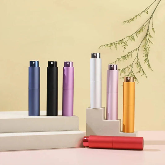 10ml Portable Perfume Empty Bottle Spray Atomizer Portable Liquid Container for Cosmetics Traveling Aluminum Women Alcochol Hot