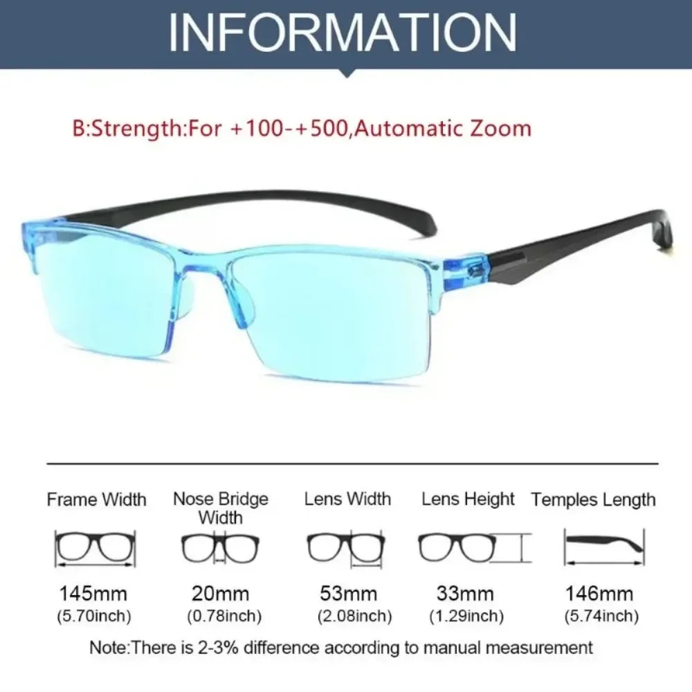 Smart Presbyopia Glasses with Automatic Adjustment Magnifying Reading Eyeglasses  Automatic Zoom Anti-blue Light Eyewea