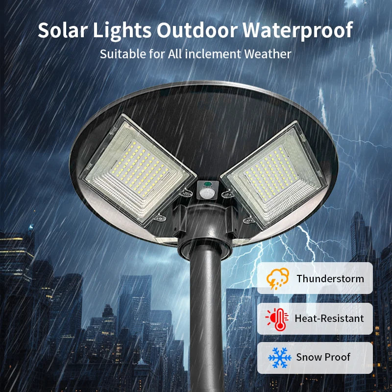 Solar Garden Light Outdoor Motion Sensor - 4000LM Solar Lamp 8400mAh IP67 Waterproof for Home Yard Lamp