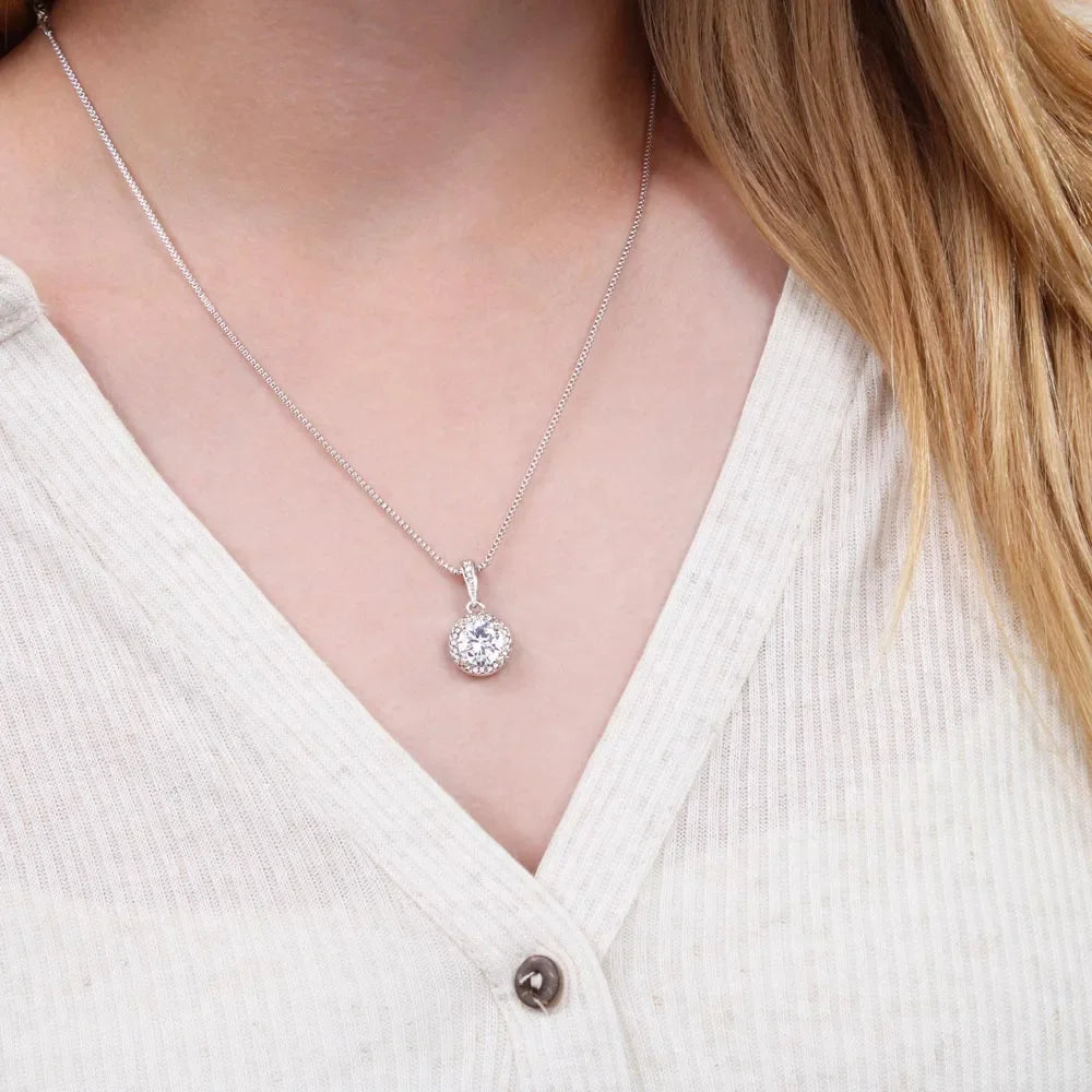 French To My Mom Mother Gift Necklaces From Daughter Timeless Love Pendant Necklace Fashion Women Birthday Silver Color With Box